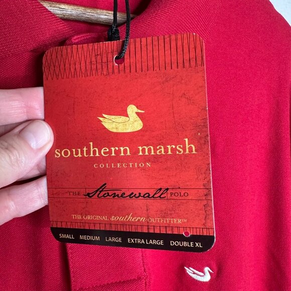 NWT Southern Marsh The Stonewall Polo‎ Red Sz 2X - Picture 6 of 9